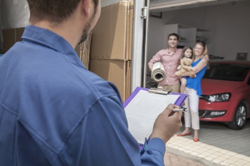 Professional office removals equipment used for a commercial relocation