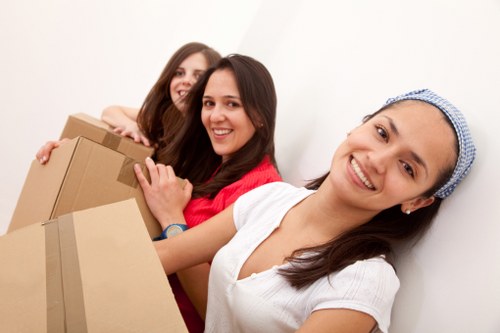 Careful furniture moving in Kingston residential area