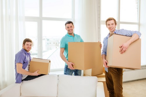 Kingston movers carefully handling packed household belongings