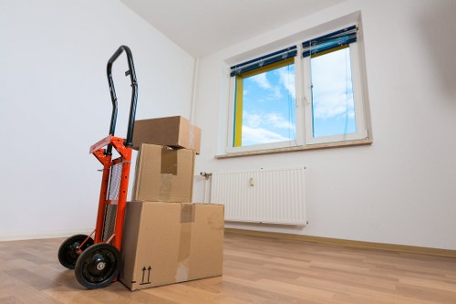 Furniture and boxes loaded into a moving truck in Kingston