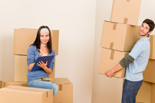 Careful loading of sofas and tables for a Kingston furniture move
