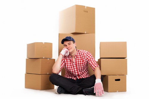 Removal van loading student furniture from a Kingston flat